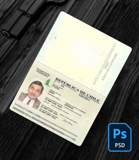 Chile passport version 2 PSD